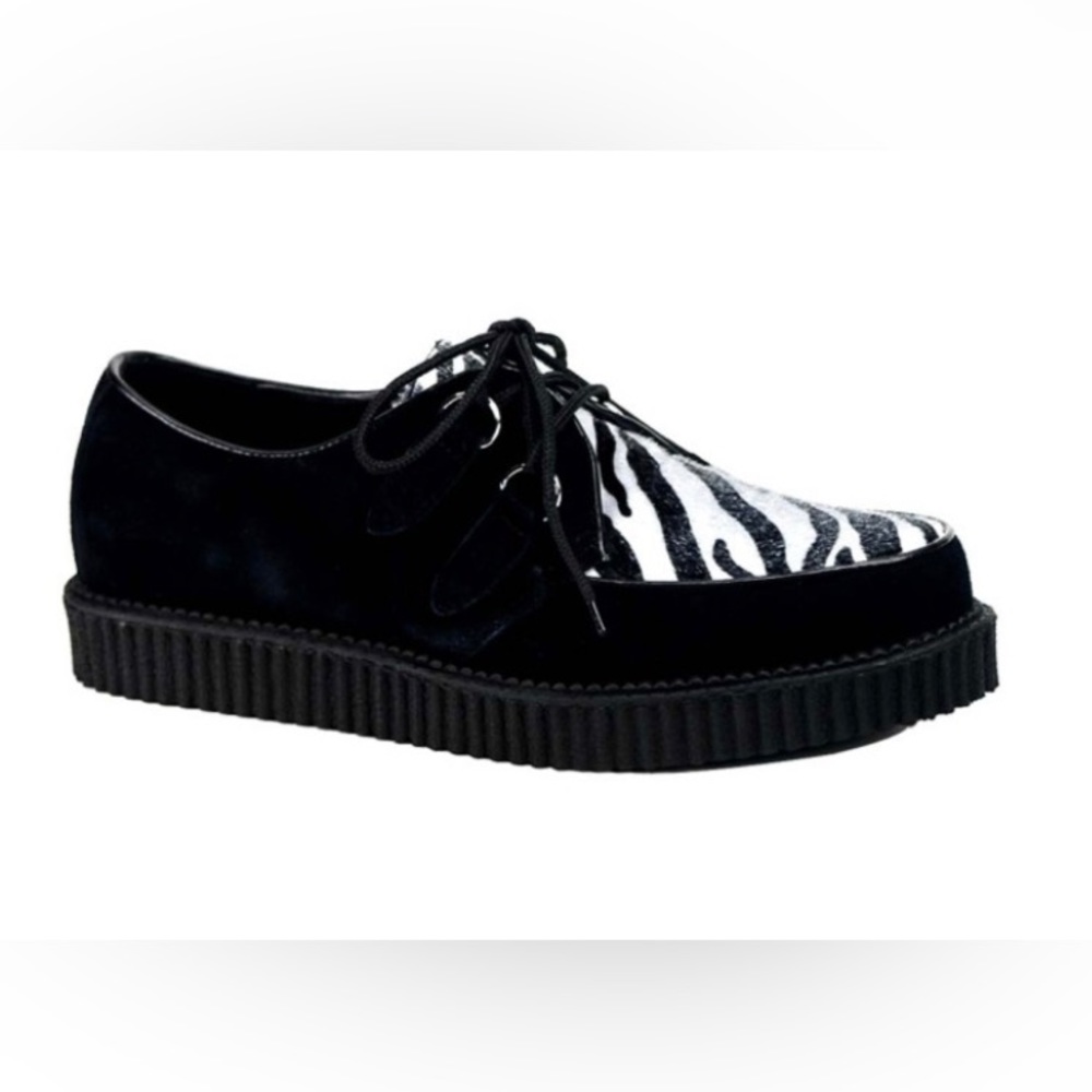 Demonia Zebra Creeper Platform Loafers